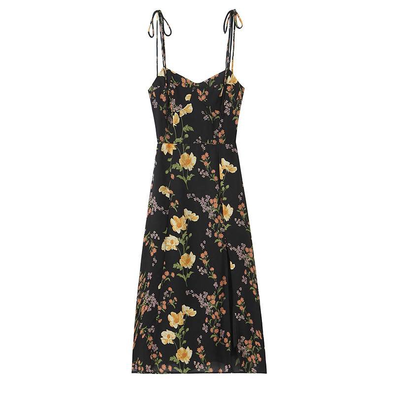 YENKYE ภาษาฝรั่งเศสคําสไตล์วิน - French Vintage Floral Midi Dress บทวิจารณ์และราคา