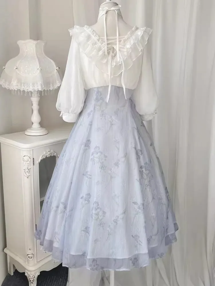 เดรสลายดอกไม้สไตล์วินเทจฝรั่งเ - French Vintage Floral Midi Dress บทวิจารณ์และราคา