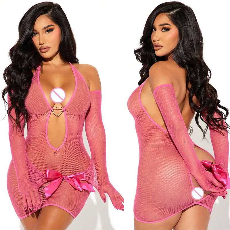 ชุดเดรสสั้นเข้ารูปเซ็กซี่สง่าง - Sexy Mesh Sheer Bodycon Dress บทวิจารณ์และราคา