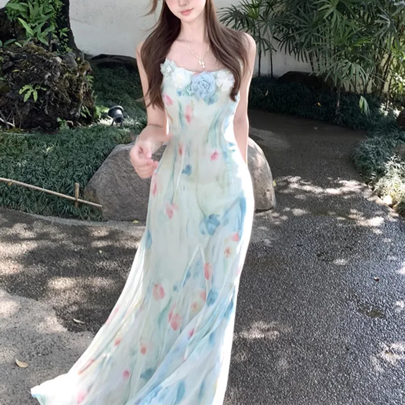เดรสสไตล์ญี่ปุ่น Y2K น่ารักหวา - French Vintage Floral Midi Dress บทวิจารณ์และราคา