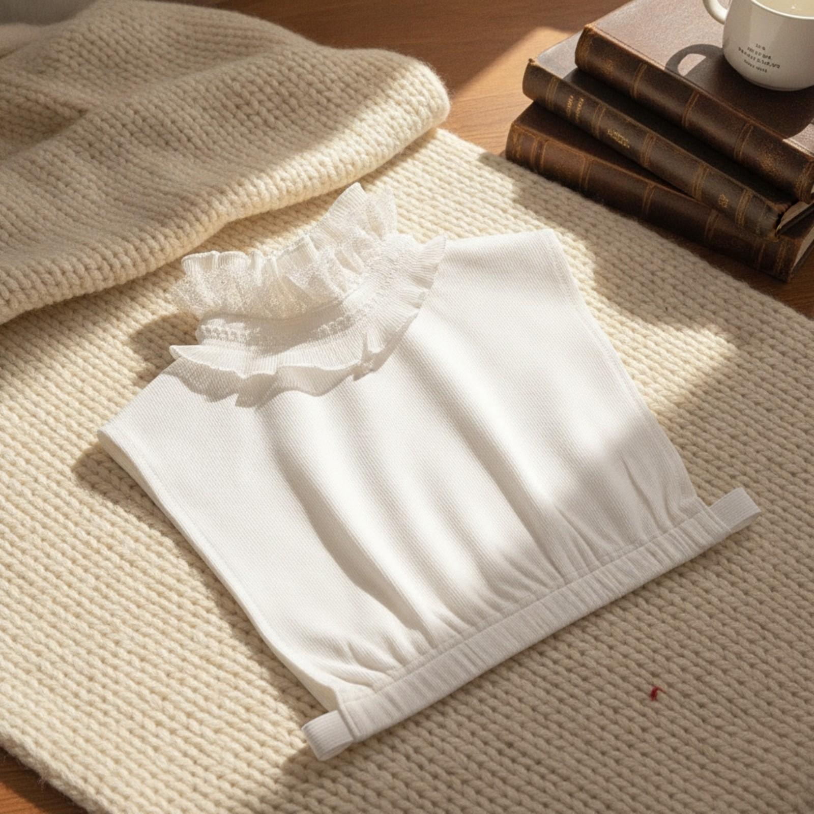 ปกคอเสื้อถักแบบคอเต่าเทียมสำหร - Tops บทวิจารณ์และราคา
