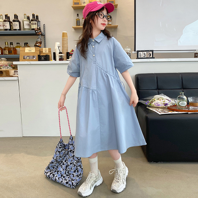 เสื้อผ้าเด็กเกาหลีชุดเด็กผู้หญ - Korean Style A Line Shirt Dress บทวิจารณ์และราคา