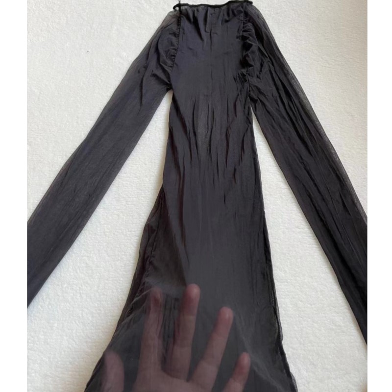 ชุดบอดี้สูทซีทรูเนื้อเนียนเซ็ก - Sexy Mesh Sheer Bodycon Dress บทวิจารณ์และราคา